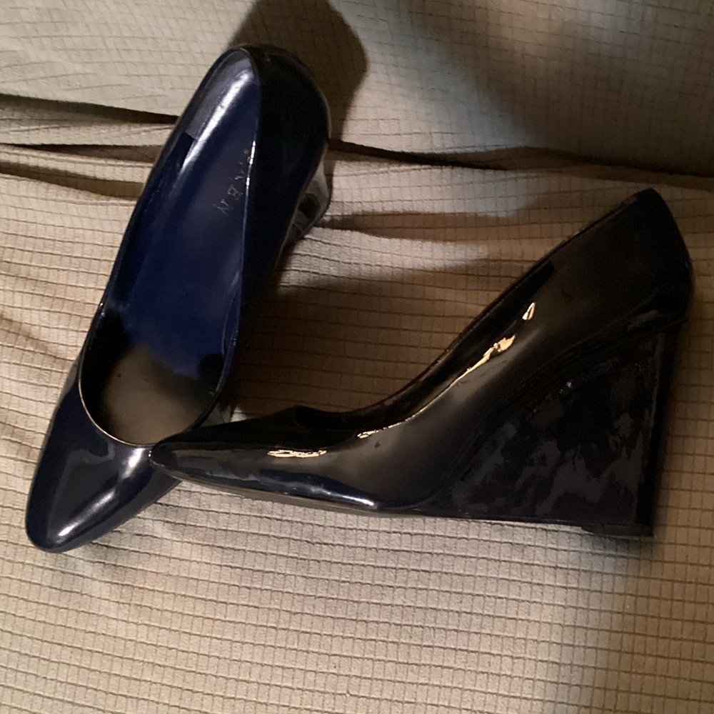 Ralph Lauren Blue Label Navy Wedge Shoes